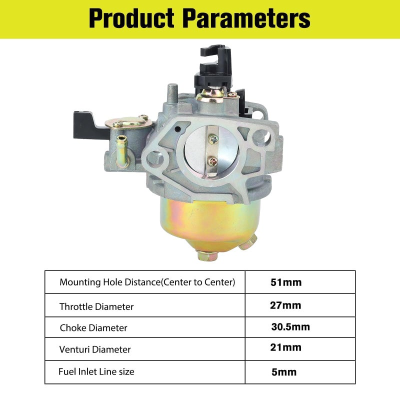 Butom GX390 Carburetor for Honda GX340 13 HP 13HP 11HP GX 390 Engine Replace 16100-ZF6-V01 with Fuel Filter Gasket - Image 3